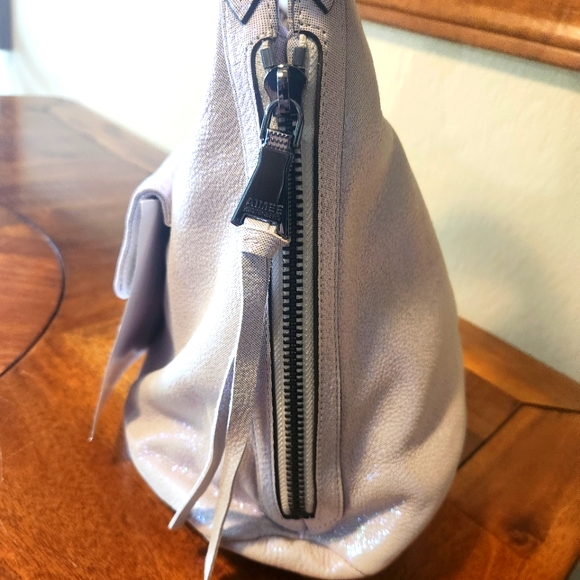 Aimee Kestenberg Leather Expandable Shopper Mystic Metallic Lovers Lane Bag - Picture 9 of 16